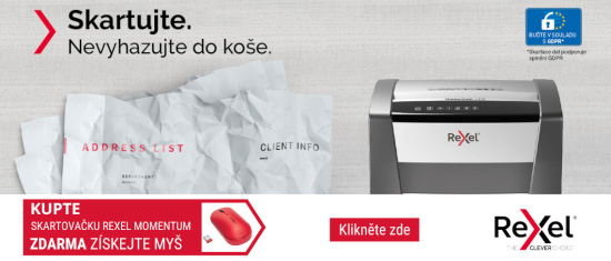 Získejte bezdrátovou myš Kensington za nákup skartovaček Rexel Momentum!