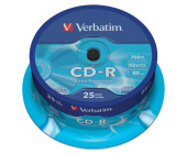 CD-R Verbatim DL 700MB, 52x, cake 25 ks