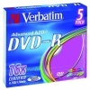 DVD-R Verbatim 4,7 GB, 16x, slim box, balení 5 ks