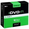 DVD-R Intenso 4,7 GB, 16x, slim case, balení 10 ks