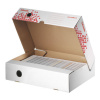 Archivační krabice Esselte Speedbox, horiz., 80 mm, bílá/ červ.