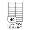 Univerzální etikety 52,5 x 29,7 mm, bílé, 100 listů