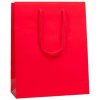 Papírová taška 25x11x31 cm, bavlněná ucha, lesklá, červená