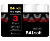 Toaletn papr Balsoft, tvrstv, celulza, 20 m, 24 ks